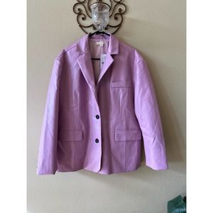 Pacsun Faux Pink Leather Jacket Size M/L NWT
